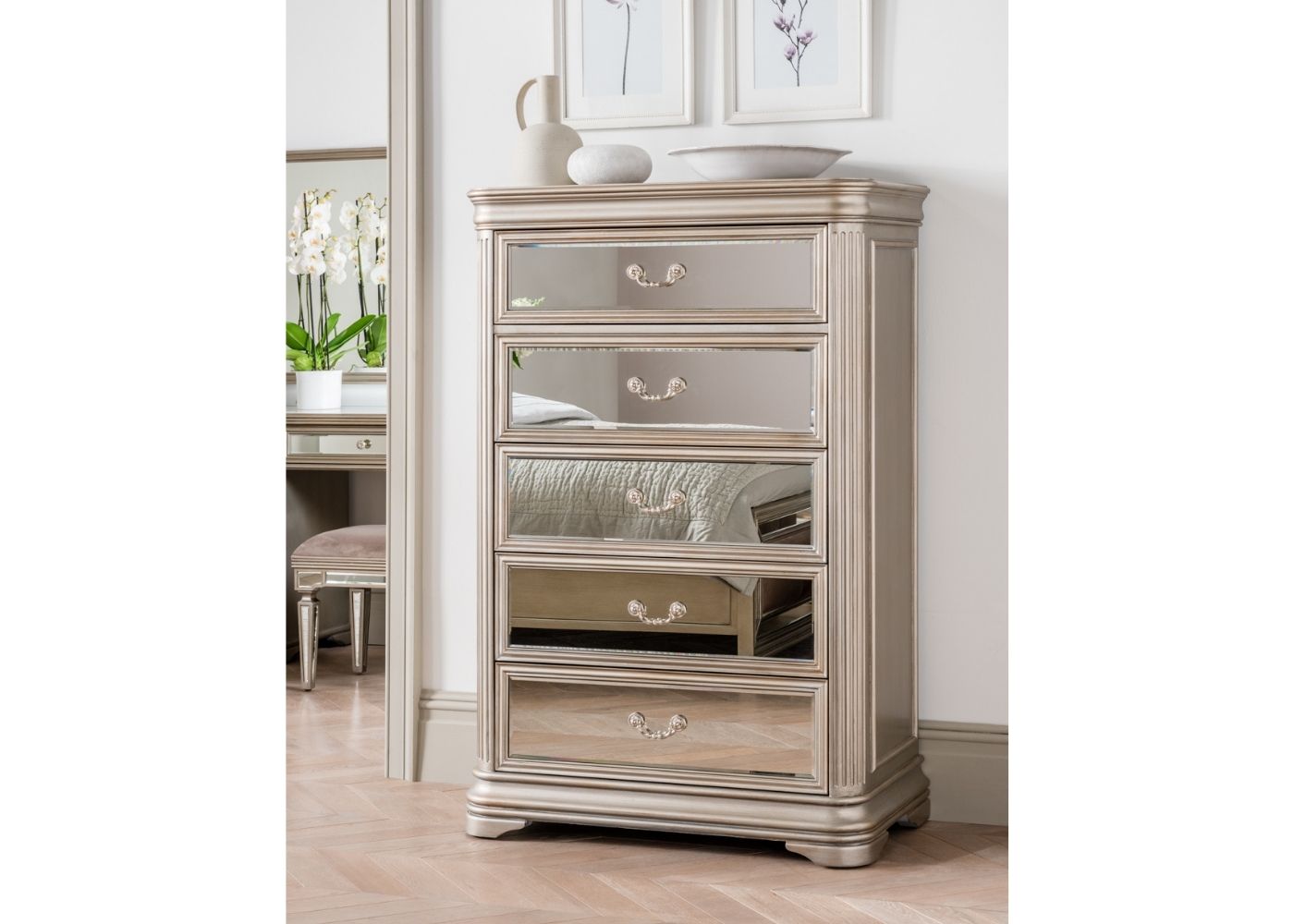 jessica silver dresser Jessica Dresser with Mirror Sit and Sleep 4 Less (St. Louis, MO)