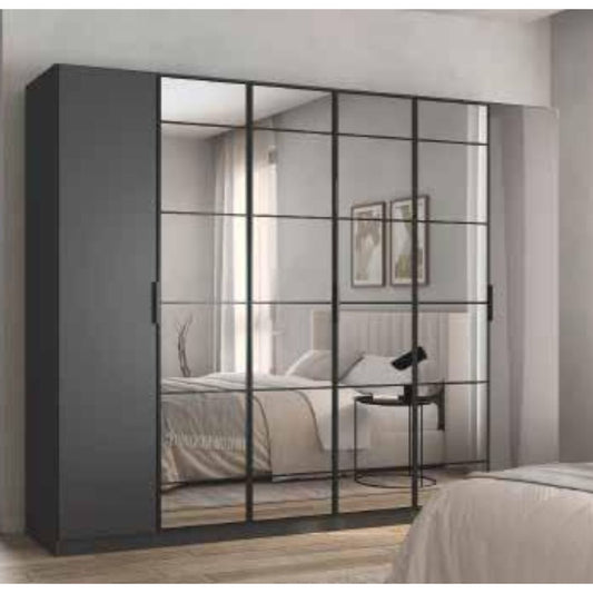 Acero Metallic Grey 6 Door Wardrobe