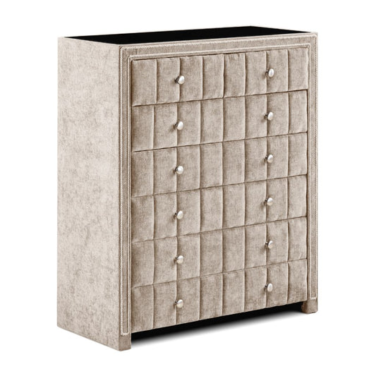 Amelia Beige 6 Drawer Chest by Honey B