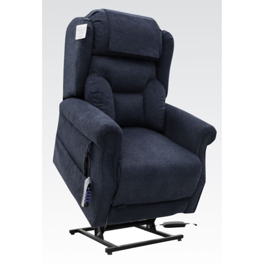 Blue lift chair on a white background