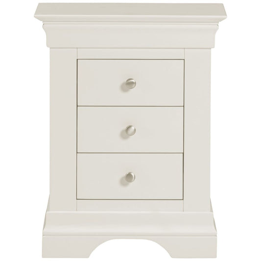 Bordeaux Ivory 3 Drawer Bedside Front