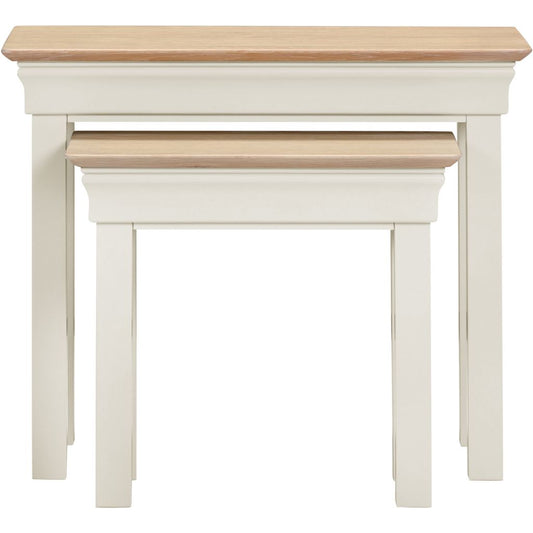 Bordeaux Ivory Nest of 2 Tables Front
