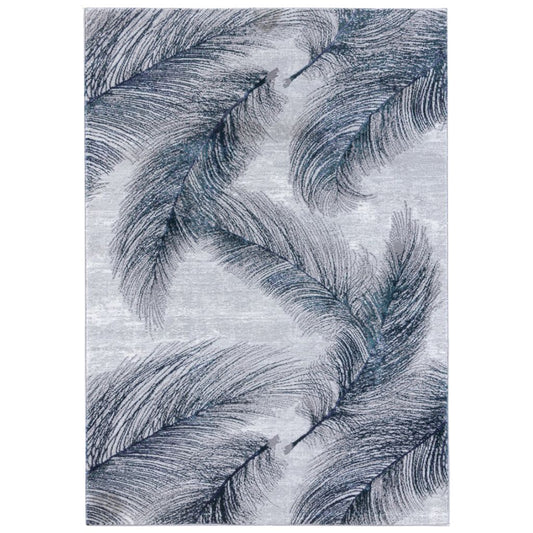 Rug with feather pattern on a white background