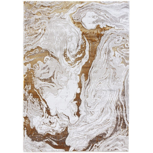 ochre marble rug with grey background