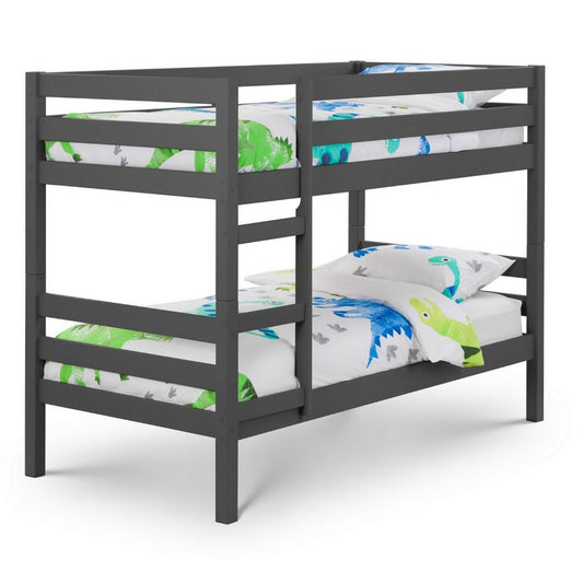 Camden Bunk Bed in Anthracite with Colourful duvet cover