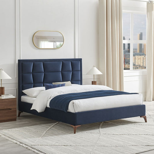 Carmen Navy Blue Bedframe