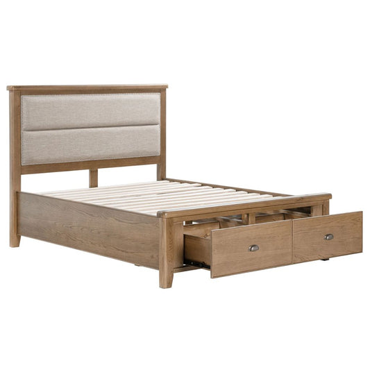 Chatsworth Oak Storage Bedframe Open