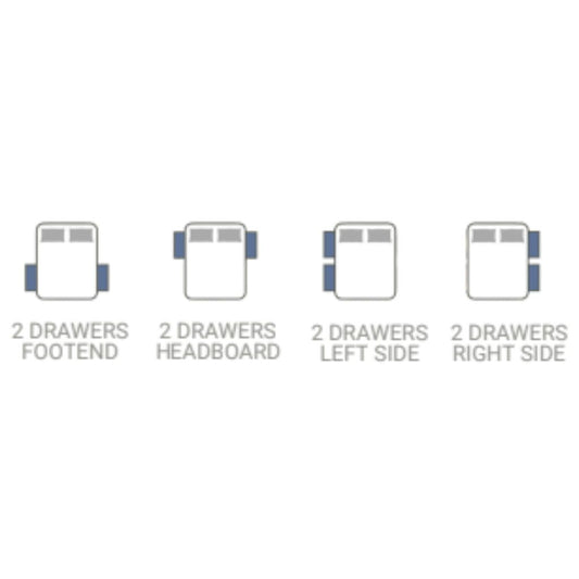 Set of 2 Drawers for Classic Bed by Comfizone
