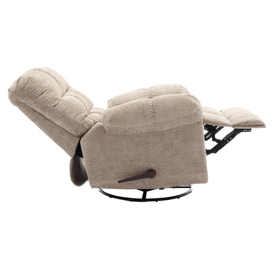Beige recliner chair on a white background