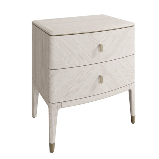Diletta Stone 2 Drawer Bedside Table
