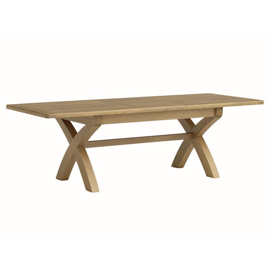 Dorchester Oak 2.0m Extending Cross Leg Dining Table by Annaghmore