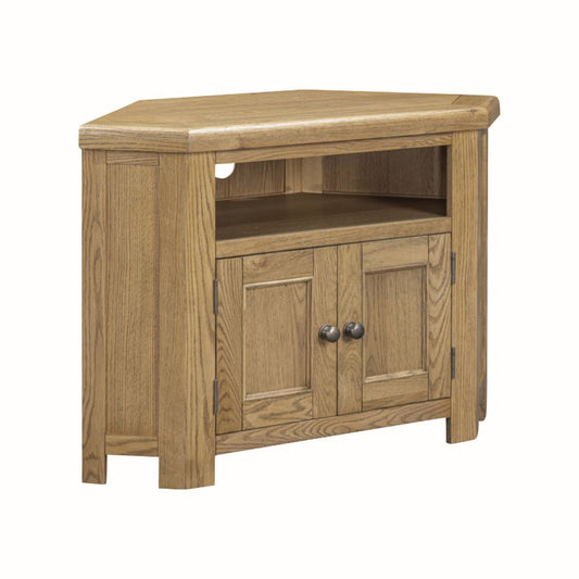 Wooden Corner TV Unit