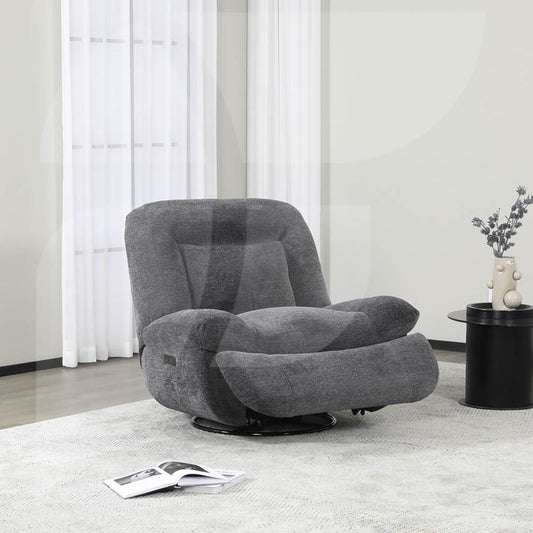 Electric Dark Grey Swivel Chair