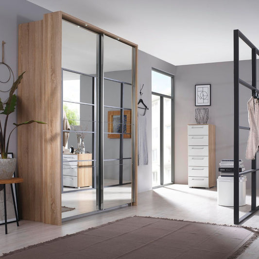 Ellesse 2-Door All Mirrored Sliding Wardrobe