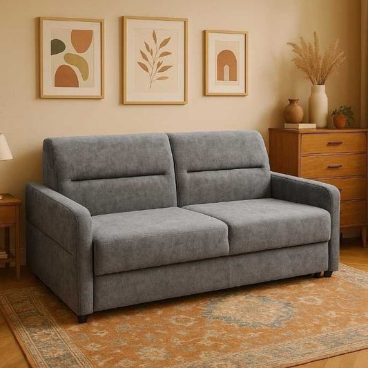 Grey fabric sofabed