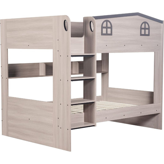 Hector Ash Grey 4ft (Small Double) Bunk Bed by Wholesale