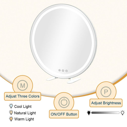 Control panel of a light fixture with color and brightness adjustment options on a white background.