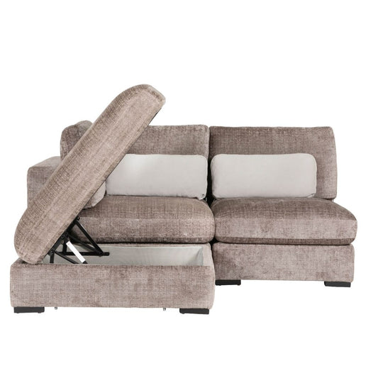 Humphrey mink storage ottoman