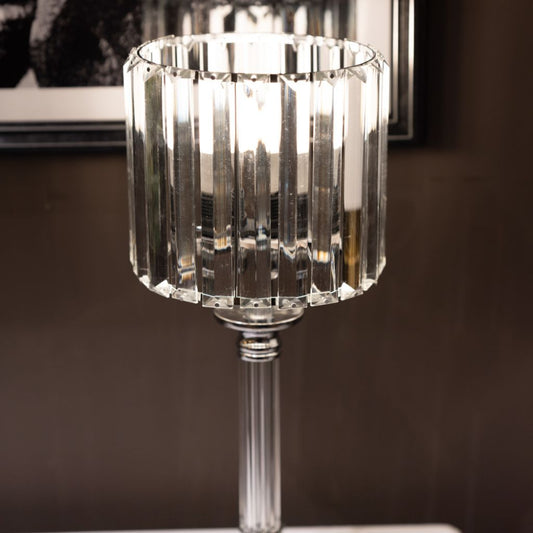 Imogen 40cm Silver Glass Table Lamp by Tara Lane