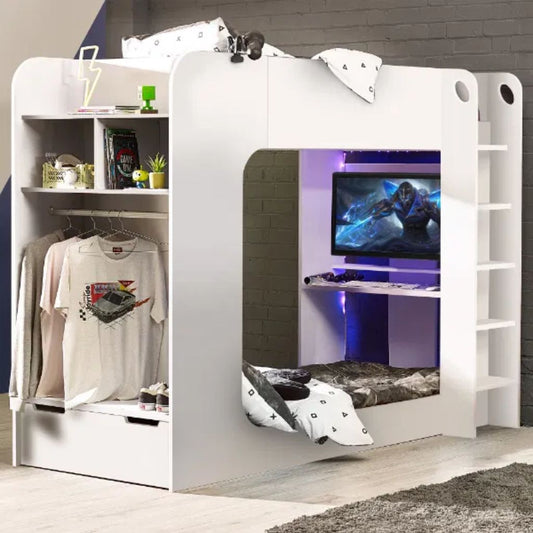 Impact White Gaming Bunk