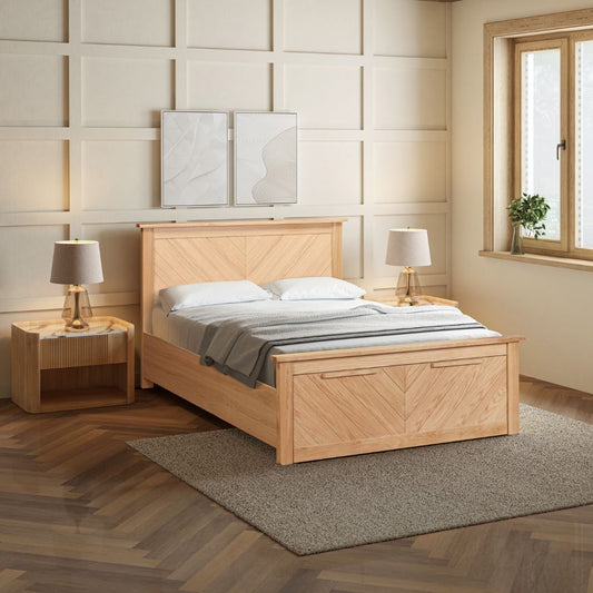 Kenji Oak Storage Bedframe with Drawer