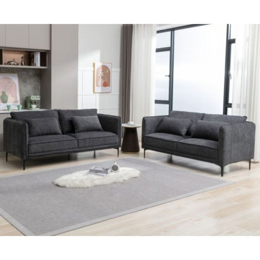 Landon Dark Grey 3+2 Sofa Set by Image