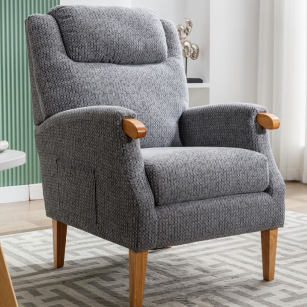 Lisbon Steel Blue Fireside Chair by Annaghmore - Main Image