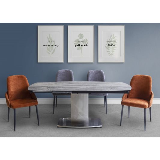 Magnum Grey 1.2m Extending Dining Table + Diego Chairs