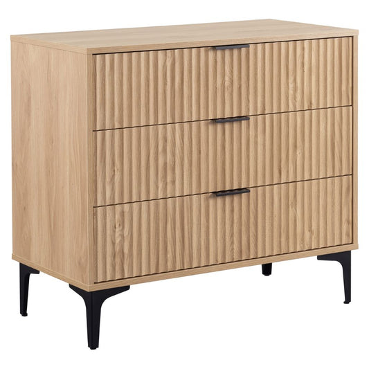 Miami Oak Effect 3 Drawer Chest