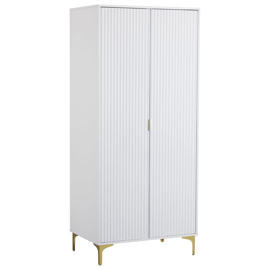 Miami White 2 Door Wardrobe