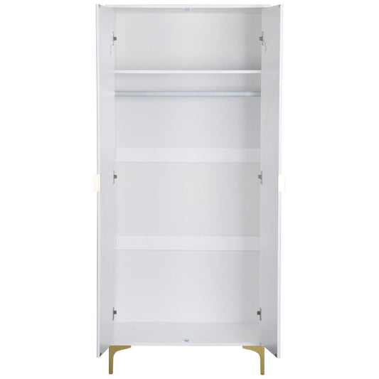 Miami White 2 Door Wardrobe