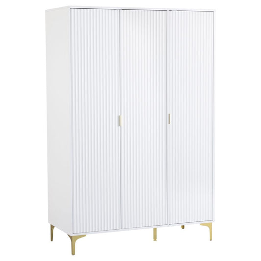 Miami White 3 Door Wardrobe