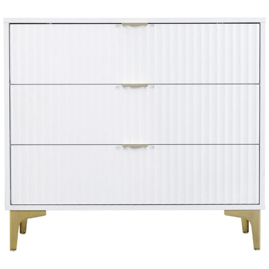 Miami White 3 Drawer Chest