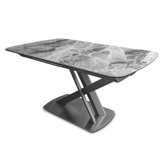 Mirage Dark Grey 1.6m Extending Dining Table