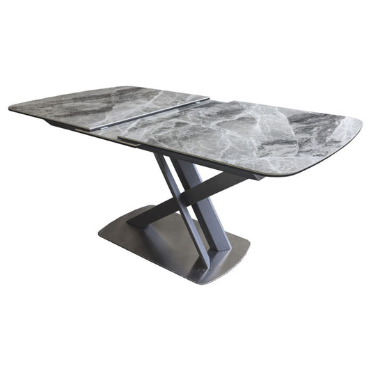 Mirage Dark Grey 1.6m Extending Dining Table Opening
