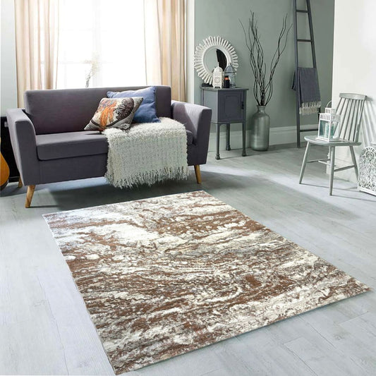 Mirage Swirl Orange Rug Room