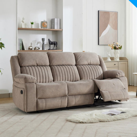 Morgan Taupe Reclining 3 Seater