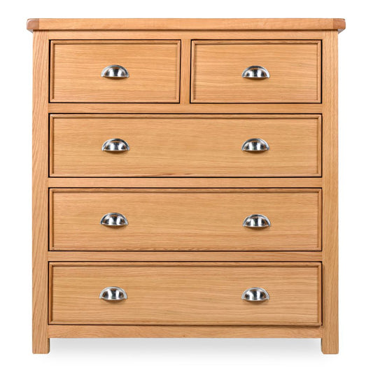 Newbury Light Oak 5 Drawer Chest by Honey B