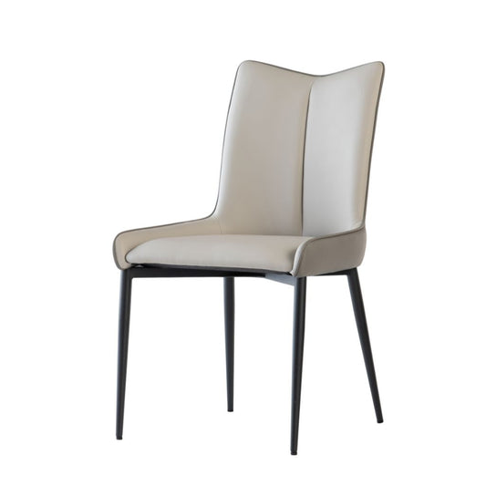 Novo Grey Faux Leather Dining Chair Angle