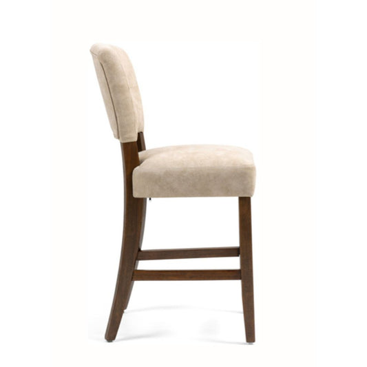 Oakridge Beige Bison Fabric Counter Stool Side