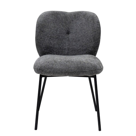 Orta Grey Fabric Textured Dining Chair