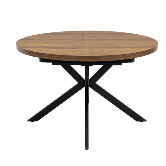 Panni 1.2m Round Dark Oak Extending Dining Table