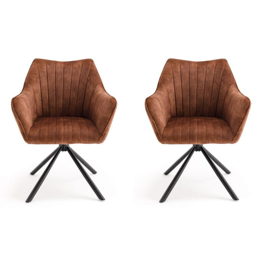 Pair of Elmer Rust Dining Chairs by Balmoral