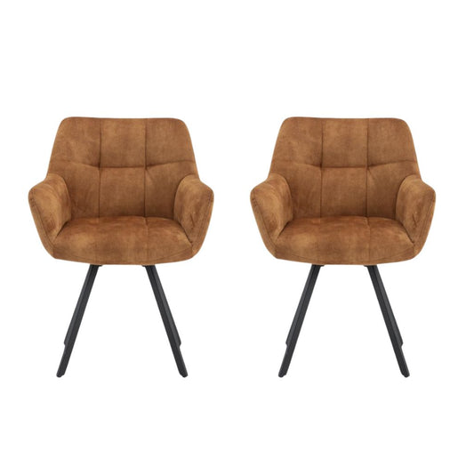 Pair of Jade Rust Dining Chairs by Annaghmore