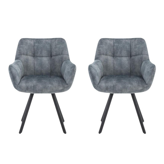 Pair of Jade Stone Blue Dining Chairs by Anaghmore