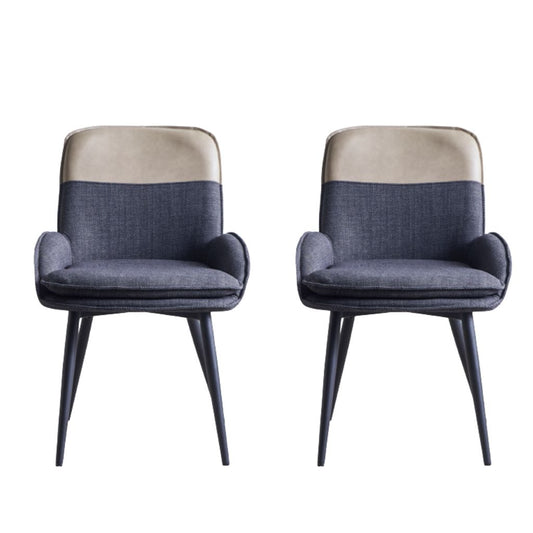 Pair of Redmond Dark Grey & Beige Dining Chairs by Annaghmore