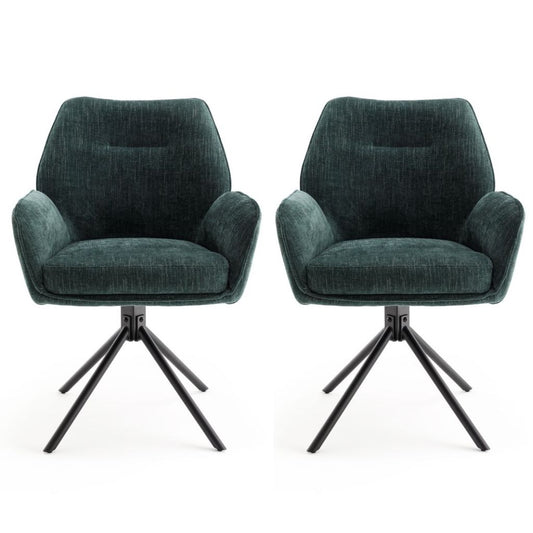 Pair of Treviso Green Dining Chairs by Balmoral