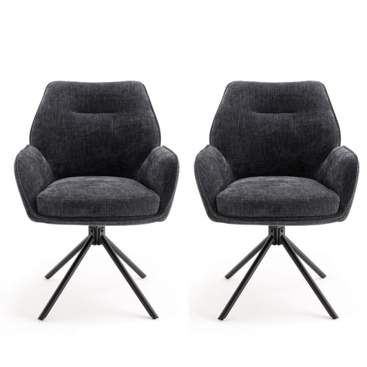 Pair of Treviso Grey Dining Chairs by Balmoral