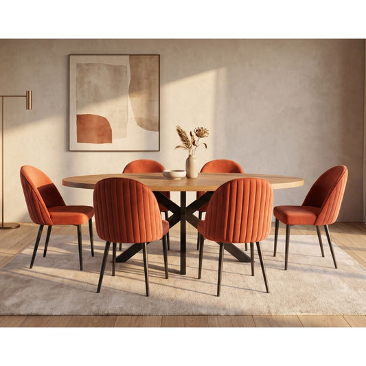 The Piero dining table is a gorgeous table and when paired with the Ronda chair its sure to make a statement in any home.