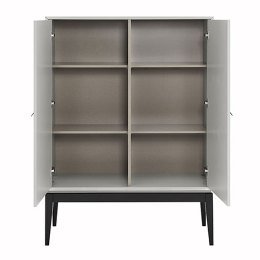 Pasadena Cool Grey 2 Door Cabinet Inside
